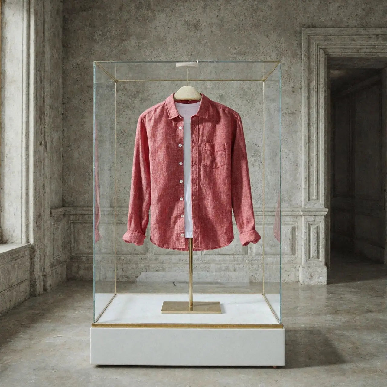 Camisa de lino Manga Larga Rosada GOAT London
