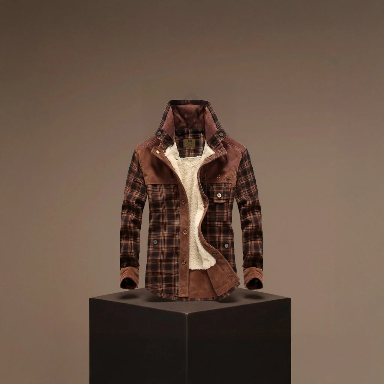 Chaqueta con corderito a cuadros GOAT London