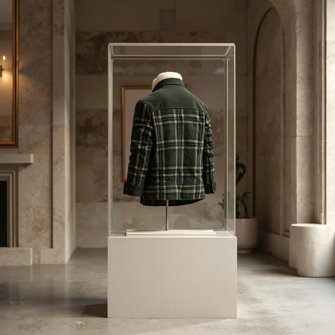 Chaqueta con corderito a cuadros GOAT London