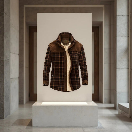 Chaqueta con corderito a cuadros GOAT London