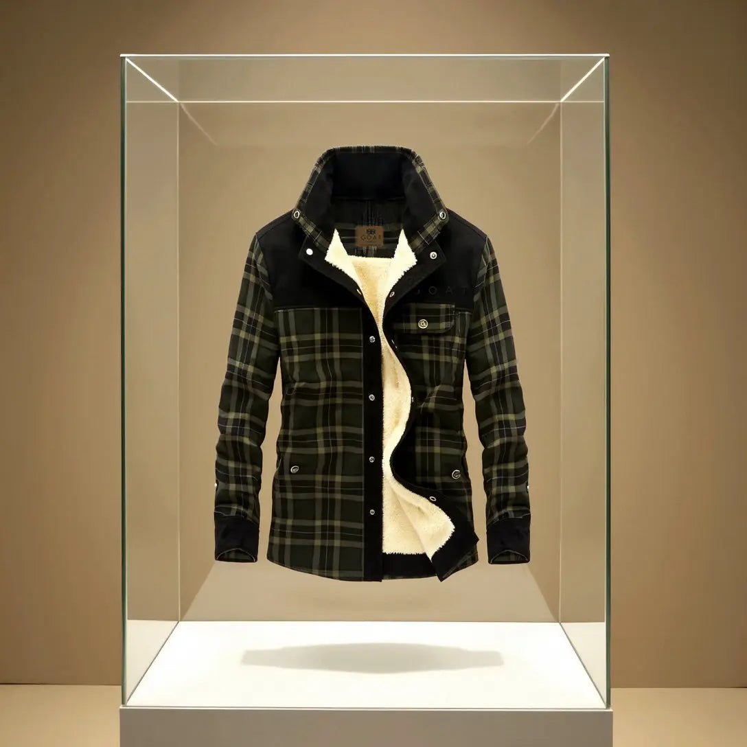Chaqueta con corderito a cuadros GOAT London