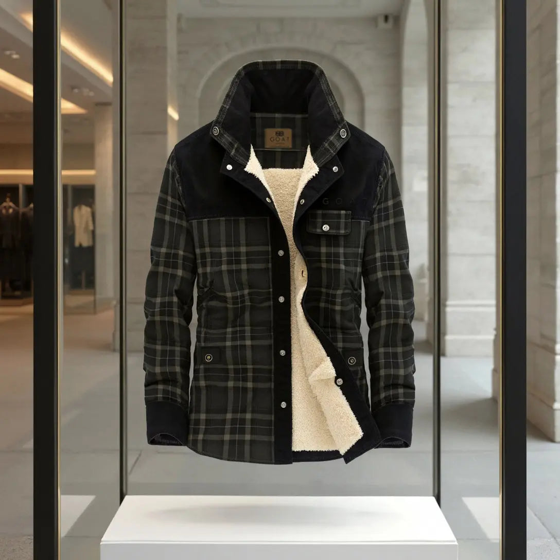Chaqueta con corderito a cuadros GOAT London