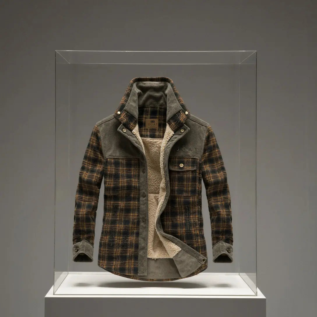 Chaqueta con corderito a cuadros GOAT London