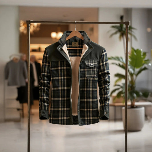 Chaqueta con corderito a cuadros GOAT London