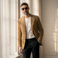 Blazer De Pana Marrón Oscuro