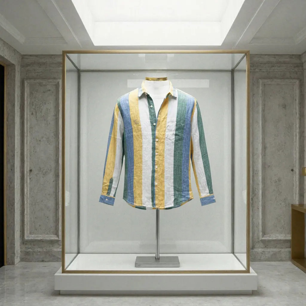 Camisa London Eye mang larga (100% lino) GOAT London