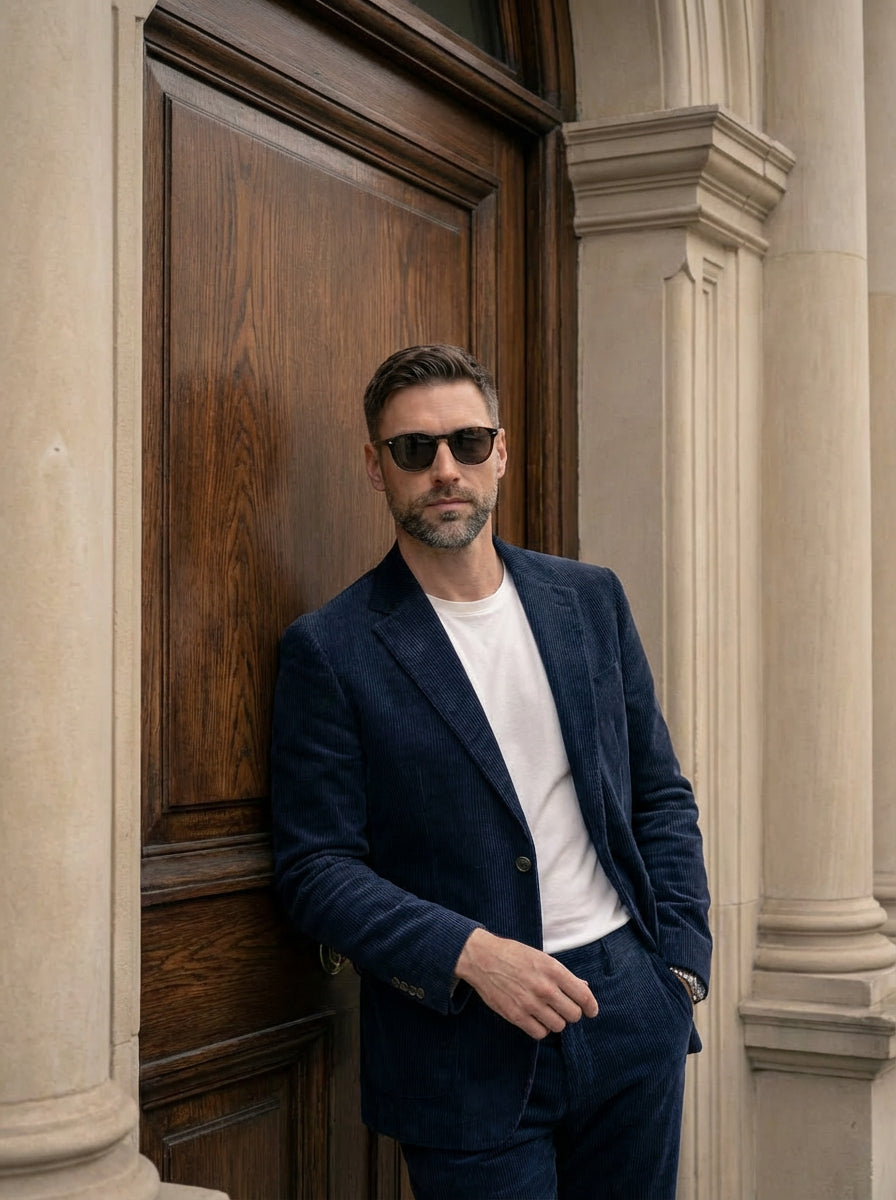 Blazer De Pana Marrón Oscuro