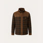 Chaqueta con corderito a cuadros Dark brown