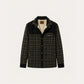 Chaqueta con corderito a cuadros Dark brown