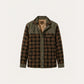 Chaqueta con corderito a cuadros Dark brown