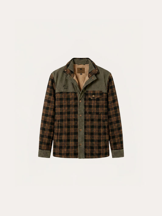 Chaqueta con corderito a cuadros