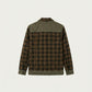 Chaqueta con corderito a cuadros Dark brown