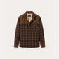 Chaqueta con corderito a cuadros Dark brown