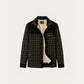 Chaqueta con corderito a cuadros Dark brown