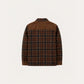 Chaqueta con corderito a cuadros Dark brown
