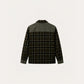 Chaqueta con corderito a cuadros Dark brown