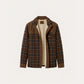 Chaqueta con corderito a cuadros Dark brown