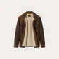 Chaqueta con corderito a cuadros Dark brown