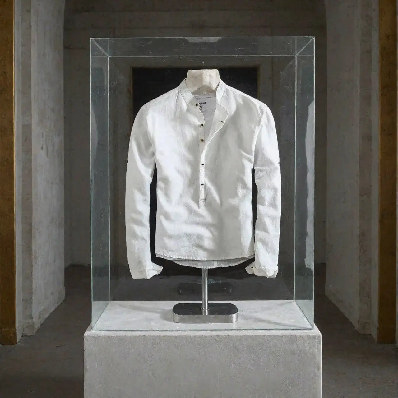 Camisa de lino Manga Larga cuello mao GOAT London