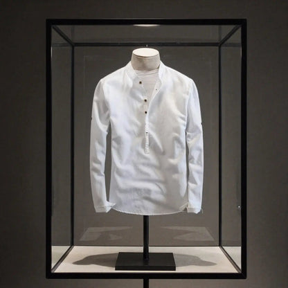 Camisa de lino Manga Larga cuello mao GOAT London