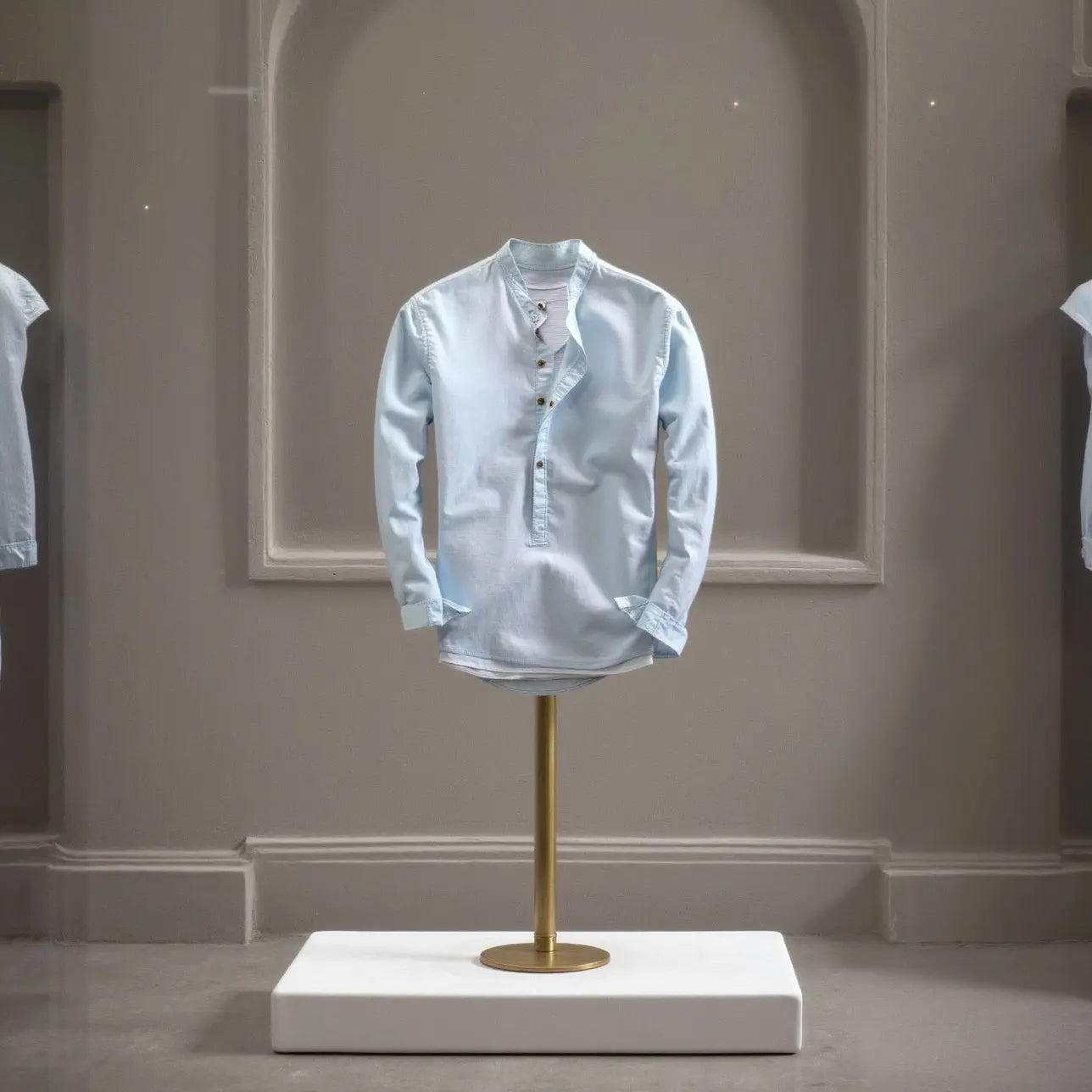 Camisa de lino Manga Larga cuello mao GOAT London
