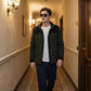 Chaqueta con corderito a cuadros Dark brown
