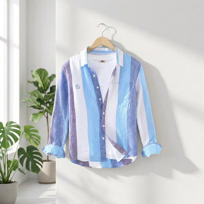 Camisa London Eye mang larga (100% lino)