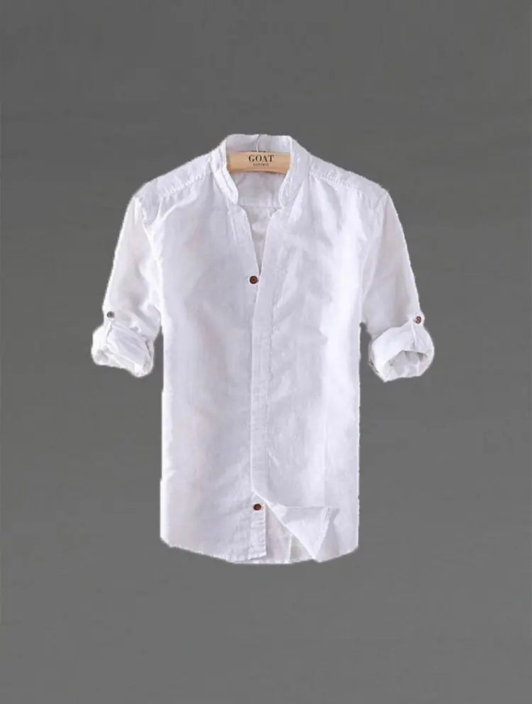 Camisa de lino Manga Larga cuello en  V GOAT London