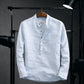 Camisa de lino Manga Larga cuello mao GOAT London
