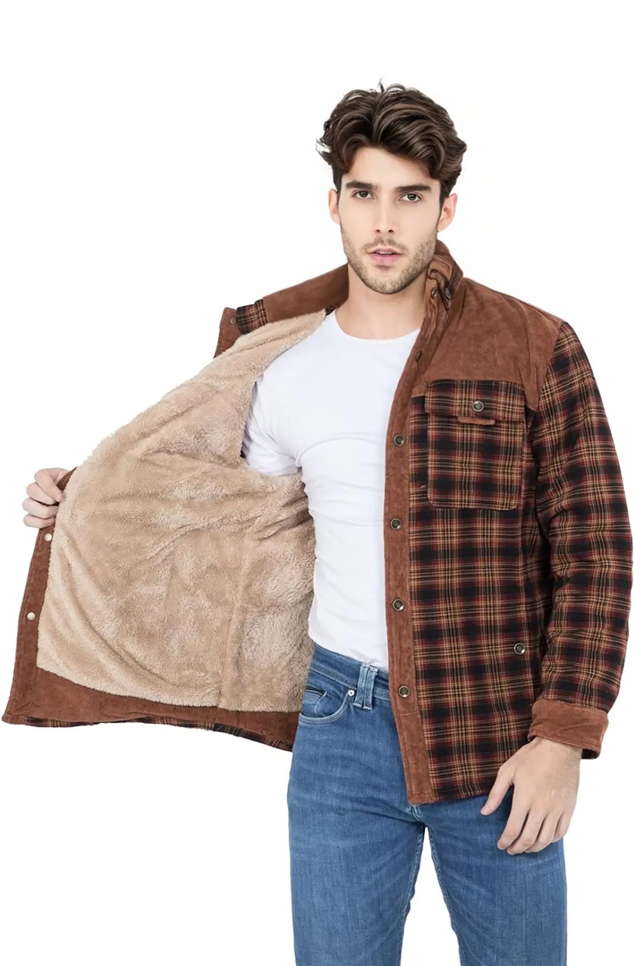 Chaqueta con Corderito a Cuadros GOAT London