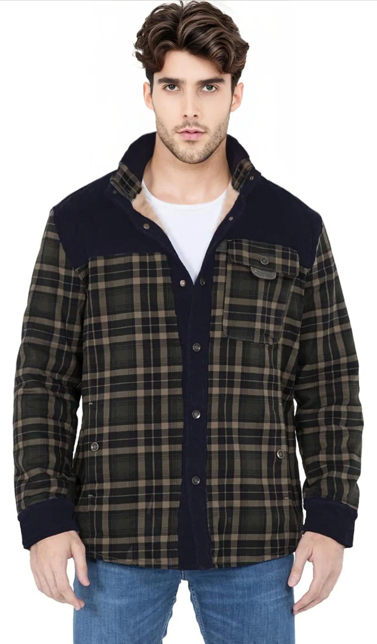 Chaqueta con Corderito a Cuadros GOAT London