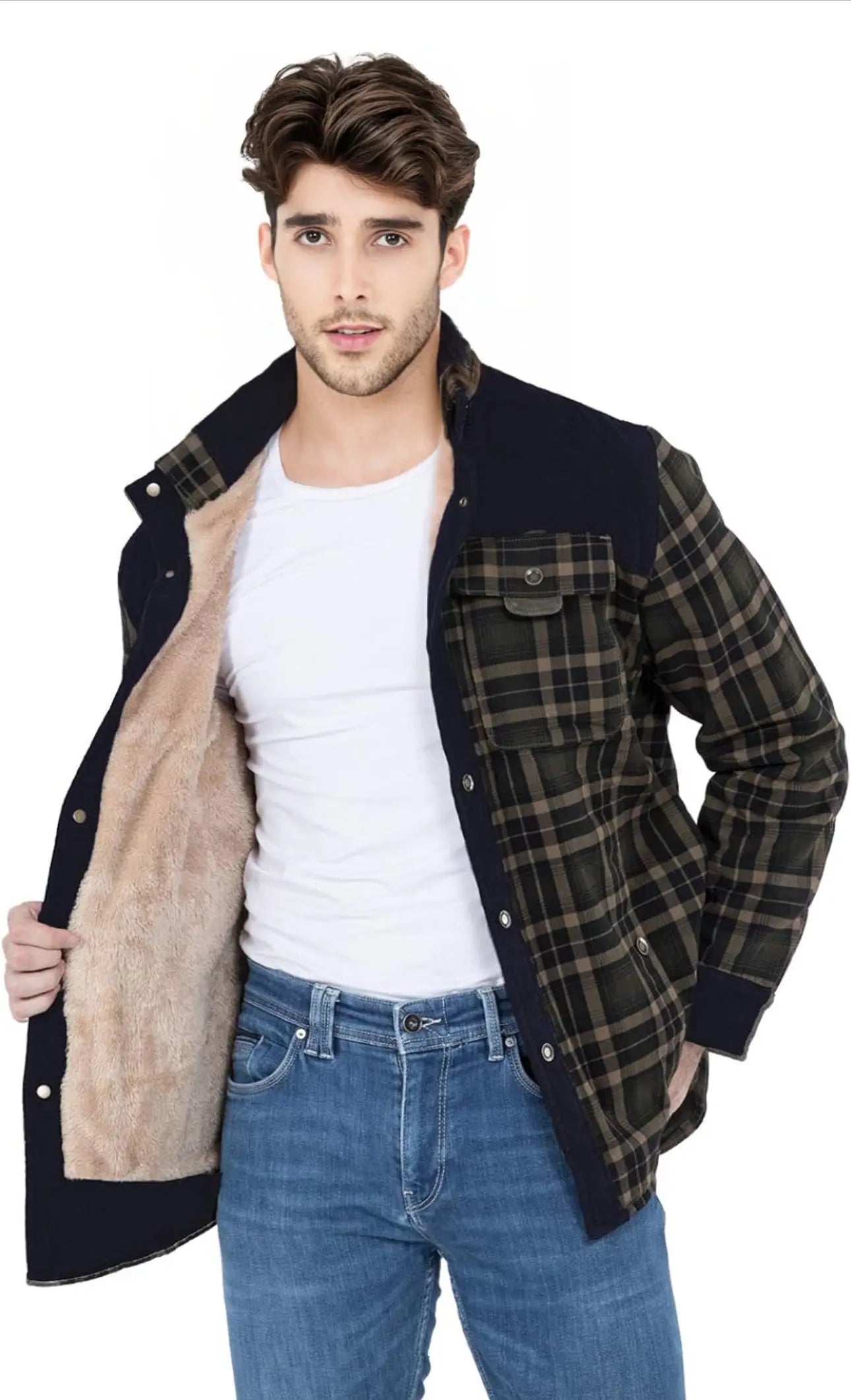 Chaqueta con Corderito a Cuadros GOAT London