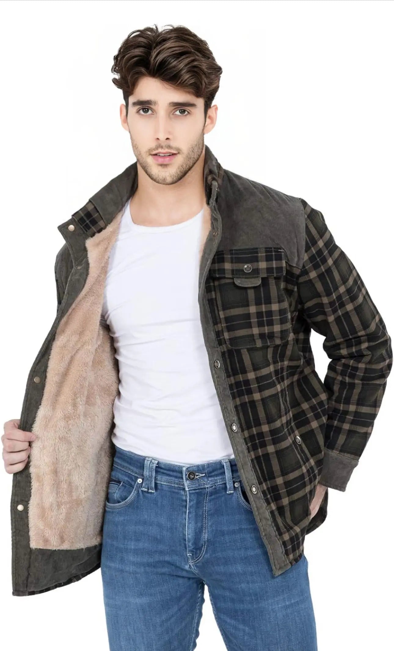 Chaqueta con Corderito a Cuadros GOAT London
