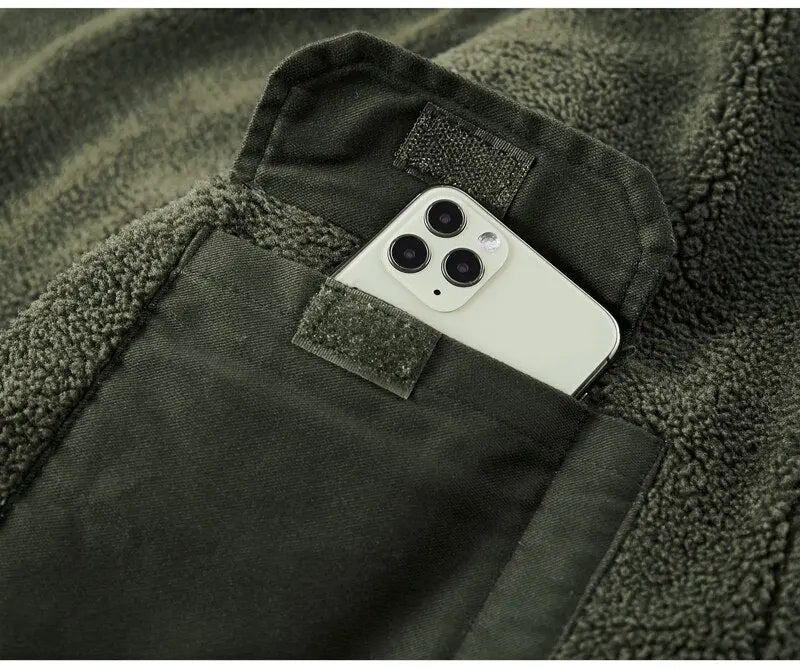 Chaqueta con forro de Sherpa Verde GOAT London
