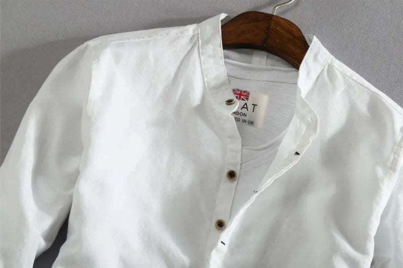 Camisa de lino Manga Larga cuello mao GOAT London