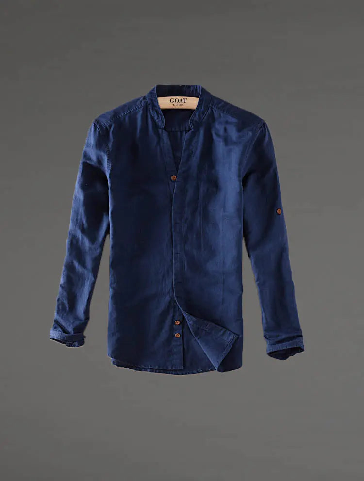 Camisa de lino Manga Larga cuello en  V GOAT London