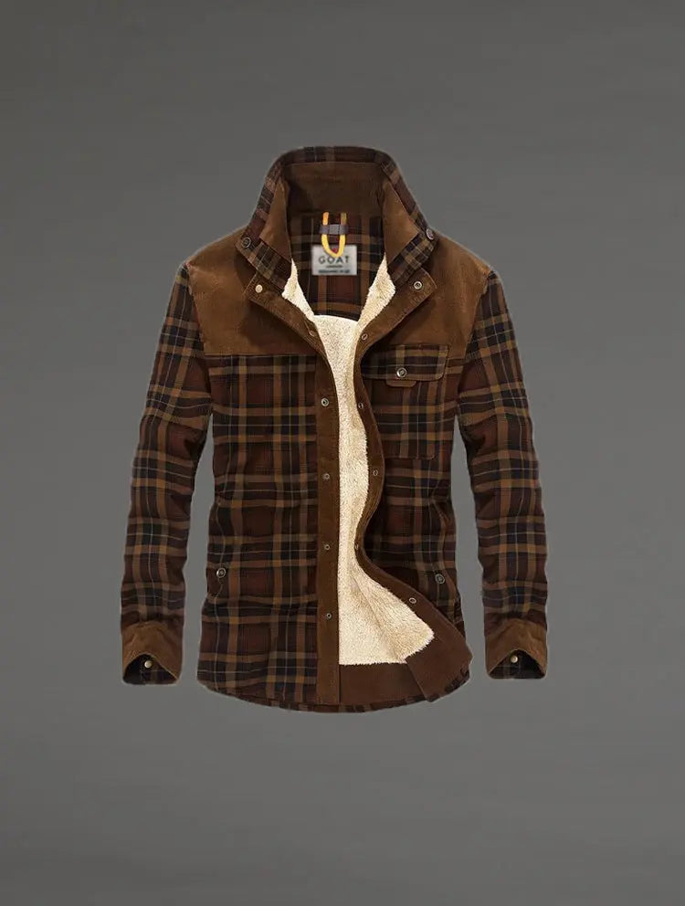 Chaqueta con corderito a cuadros GOAT London