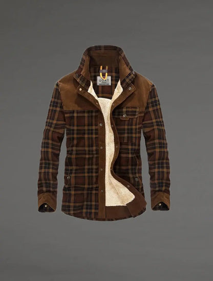 Chaqueta con corderito a cuadros GOAT London