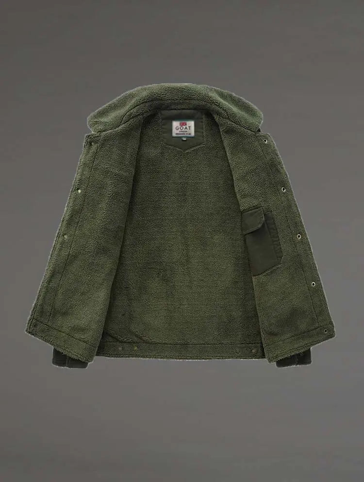 Chaqueta con forro de Sherpa Beige GOAT London