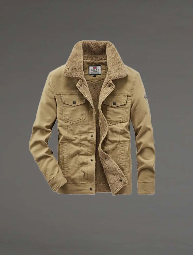 Chaqueta con forro de Sherpa Verde GOAT London
