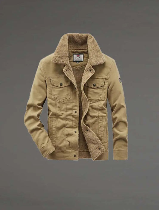 Chaqueta con forro de Sherpa Beige GOAT London