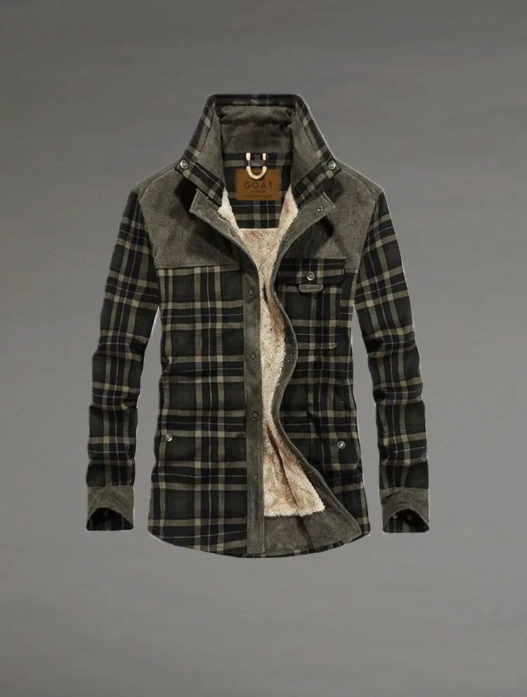 Chaqueta con corderito a cuadros GOAT London