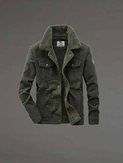 Chaqueta con forro de Sherpa Verde GOAT London