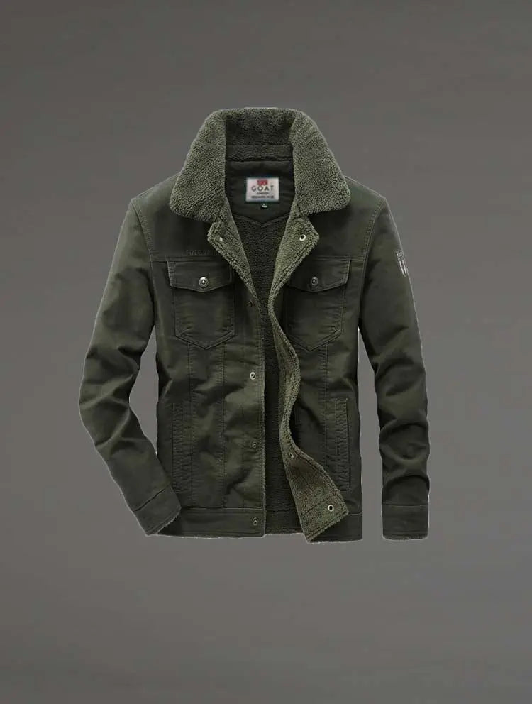 Chaqueta con forro de Sherpa Beige GOAT London